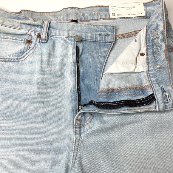 American Eagle Strigid Highest Rise Baggy Straight Jeans - Picture 4 of 16